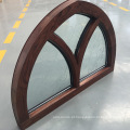 Quadro de janela personalizado da madeira de carvalho da parte superior do arco do projeto das formas da especialidade com vidro cinzelado